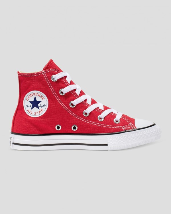 Converse Chuck Taylor All Star Rød Sko Danmark - Converse Høje Sneakers Børn - 26384RPLZ